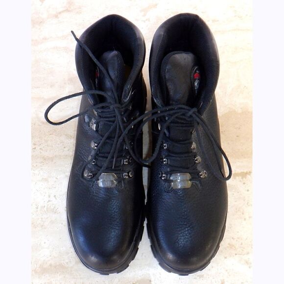 Young Bear Steel toe black leather boots